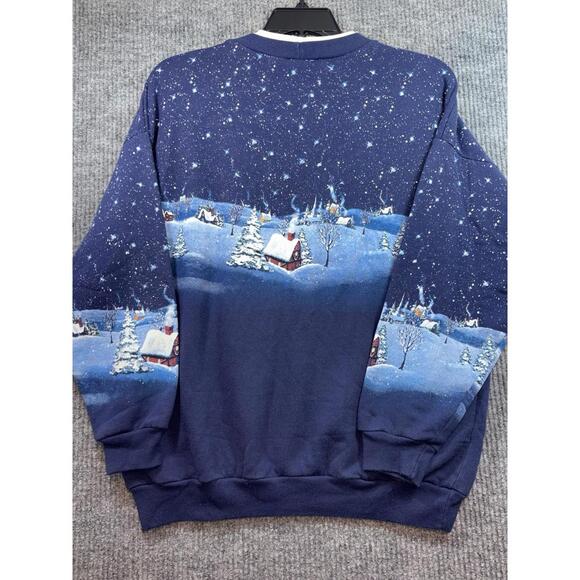 Vtg Artisans Sunschein XL Sweatshirt Guardian Angel AOP Wrap Print Grandma USA - Picture 14 of 14